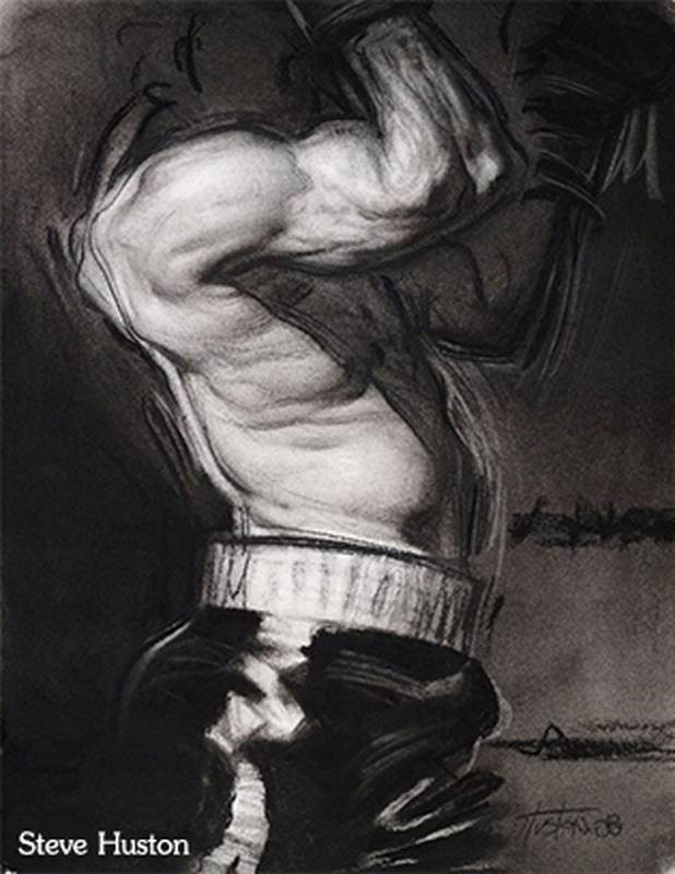 steve huston boxer drawing