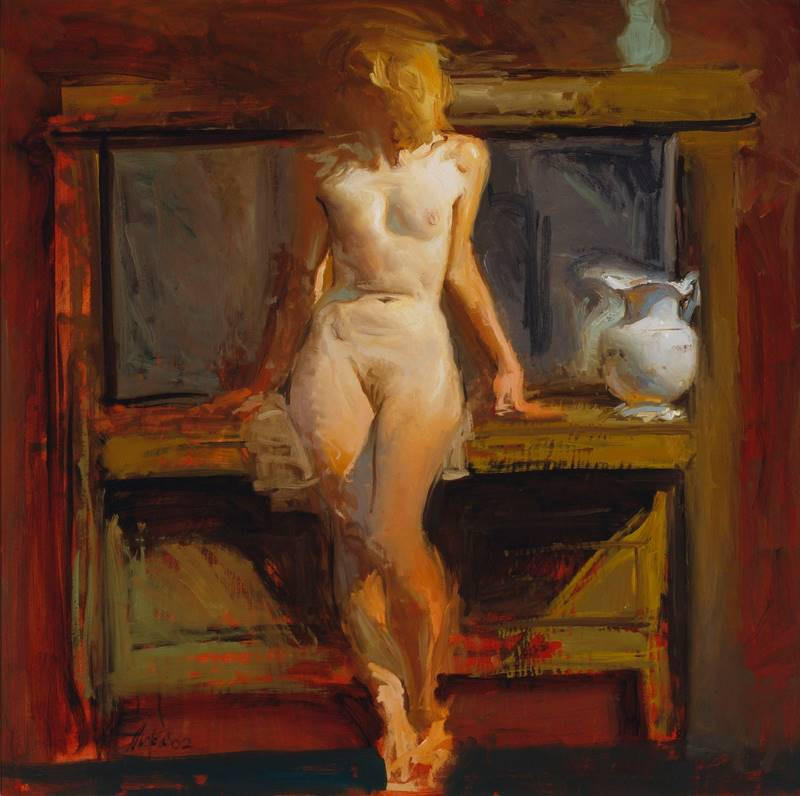 steve huston painting of nude woman