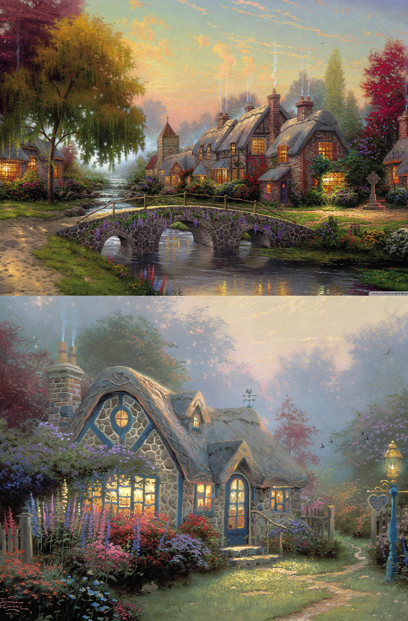 thomas kinkade wallpaper art