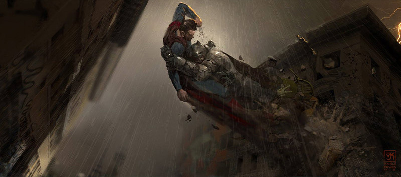 vance kovacs batman vs superman illustration